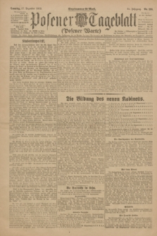 Posener Tageblatt (Posener Warte). Jg.61, Nr. 285 (17 Dezember 1922) + dod.