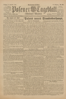 Posener Tageblatt (Posener Warte). Jg.61, Nr. 289 (22 Dezember 1922) + dod.