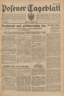 Posener Tageblatt. Jg.73, Nr. 3 (5 Januar 1934) + dod.