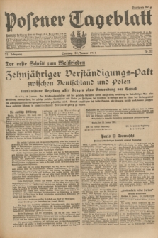 Posener Tageblatt. Jg.73, Nr. 22 (28 Januar 1934) + dod.
