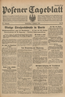 Posener Tageblatt. Jg.73, Nr. 30 (8 Februar 1934) + dod.