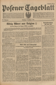 Posener Tageblatt. Jg.73, Nr. 40 (20 Februar 1934) + dod.