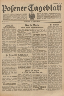 Posener Tageblatt. Jg.73, Nr. 42 (22 Februar 1934) + dod.