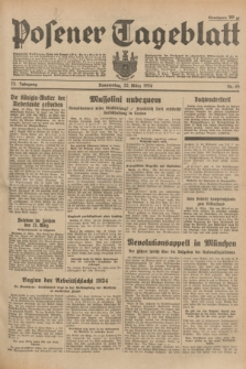 Posener Tageblatt. Jg.73, Nr. 65 (22 März 1934) + dod.