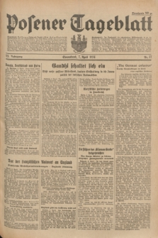 Posener Tageblatt. Jg.73, Nr. 77 (7 April 1934) + dod.