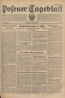 Posener Tageblatt. Jg.73, Nr. 82 (13 April 1934) + dod.
