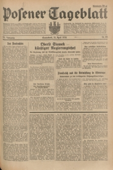 Posener Tageblatt. Jg.73, Nr. 83 (14 April 1934) + dod.