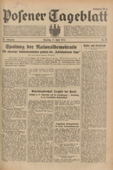 Posener Tageblatt. Jg.73, Nr. 85 (17 April 1934) + dod.