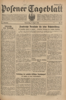 Posener Tageblatt. Jg.73, Nr. 87 (19 April 1934) + dod.