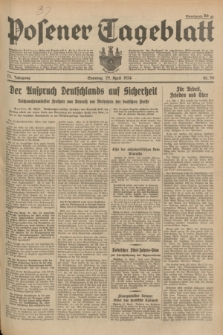 Posener Tageblatt. Jg.73, Nr. 96 (29 April 1934) + dod.