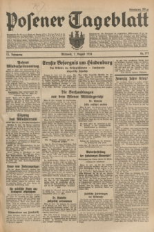 Posener Tageblatt. Jg.73, Nr. 171 (1 August 1934) + dod.