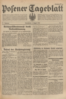 Posener Tageblatt. Jg.73, Nr. 174 (4 August 1934) + dod.