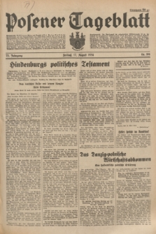 Posener Tageblatt. Jg.73, Nr. 184 (17 August 1934) + dod.