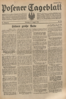 Posener Tageblatt. Jg.73, Nr. 186 (19 August 1934) + dod.