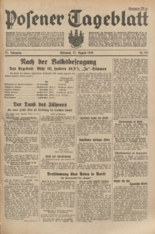 Posener Tageblatt. Jg.73, Nr. 188 (22 August 1934) + dod.