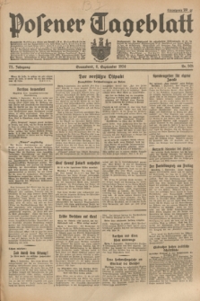 Posener Tageblatt. Jg.73, Nr. 203 (8 September 1934) + dod.