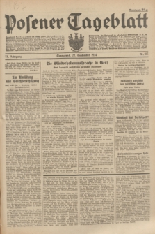 Posener Tageblatt. Jg.73, Nr. 215 (22 September 1934) + dod.