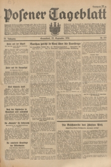 Posener Tageblatt. Jg.73, Nr. 221 (29 September 1934) + dod.