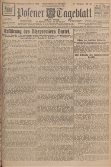 Posener Tageblatt (Posener Warte). Jg.66, Nr. 35 (13 Februar 1927) + dod.