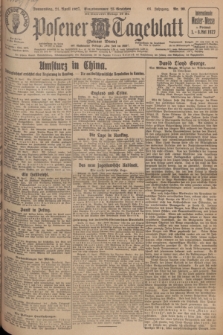 Posener Tageblatt (Posener Warte). Jg.66, Nr. 90 (21 April 1927) + dod.