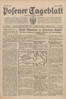 Posener Tageblatt = Poznańska Gazeta Codzienna. Jg.78, Nr. 34 (11 Februar 1939) + dod.