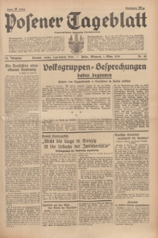 Posener Tageblatt = Poznańska Gazeta Codzienna. Jg.78, Nr. 49 (1 März 1939) + dod.