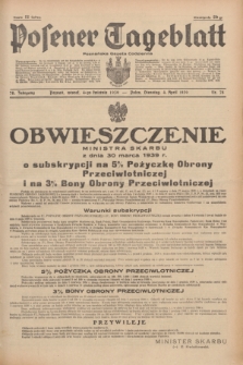 Posener Tageblatt = Poznańska Gazeta Codzienna. Jg.78, Nr. 78 (4 April 1939) + dod.