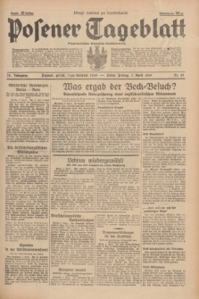 Posener Tageblatt = Poznańska Gazeta Codzienna. Jg.78, Nr. 81 (7 April 1939) + dod. (drugi nakład po konfiskacie)