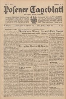 Posener Tageblatt = Poznańska Gazeta Codzienna. Jg.78, Nr. 177 (4 August 1939) + dod.