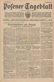 Posener Tageblatt = Poznańska Gazeta Codzienna. Jg.78, Nr. 182 (10 August 1939) + dod.