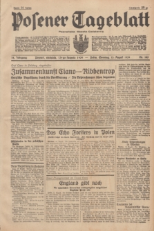 Posener Tageblatt = Poznańska Gazeta Codzienna. Jg.78, Nr. 185 (13 August 1939) + dod.
