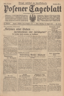 Posener Tageblatt = Poznańska Gazeta Codzienna. Jg.78, Nr. 190 A (20 August 1939) + dod. [po konfiskacie nakład drugi]