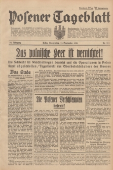 Posener Tageblatt. Jg.78, Nr. 211 (21 September 1939)