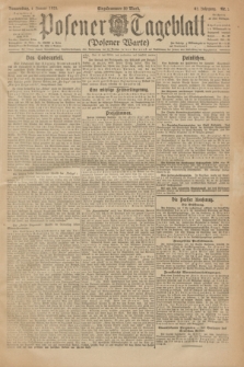 Posener Tageblatt (Posener Warte). Jg.62, Nr. 2 (4 Januar 1923)