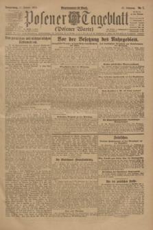 Posener Tageblatt (Posener Warte). Jg.62, Nr. 7 (11 Januar 1923) + dod.