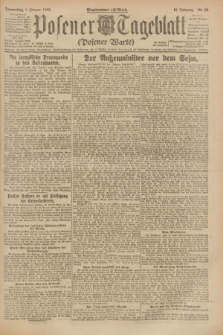 Posener Tageblatt (Posener Warte). Jg.62, Nr. 30 (8 Februar 1923) + dod.