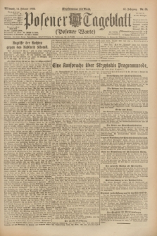 Posener Tageblatt (Posener Warte). Jg.62, Nr. 35 (14 Februar 1923) + dod.