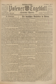 Posener Tageblatt (Posener Warte). Jg.62, Nr. 37 (16 Februar 1923) + dod.