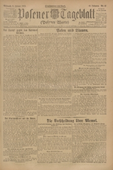 Posener Tageblatt (Posener Warte). Jg.62, Nr. 41 (21 Februar 1923)