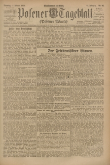 Posener Tageblatt (Posener Warte). Jg.62, Nr. 46 (27 Februar 1923) + dod.