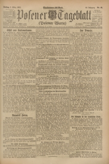 Posener Tageblatt (Posener Warte). Jg.62, Nr. 49 (2 März 1923) + dod.