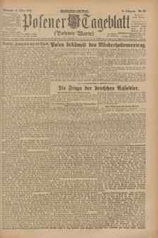 Posener Tageblatt (Posener Warte). Jg.62, Nr. 59 (14 März 1923) + dod.