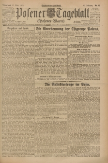 Posener Tageblatt (Posener Warte). Jg.62, Nr. 62 (17 März 1923) + dod.