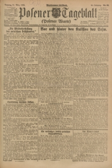 Posener Tageblatt (Posener Warte). Jg.62, Nr. 69 (25 März 1923) + dod.