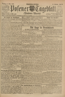 Posener Tageblatt (Posener Warte). Jg.62, Nr. 70 (27 März 1923)