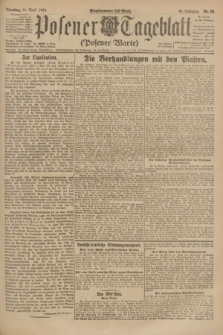 Posener Tageblatt (Posener Warte). Jg.62, Nr. 80 (10 April 1923) + dod.