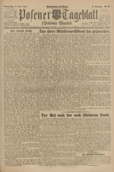Posener Tageblatt (Posener Warte). Jg.62, Nr. 82 (12 April 1923) + dod.