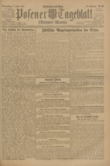 Posener Tageblatt (Posener Warte). Jg.62, Nr. 88 (19 April 1923) + dod.