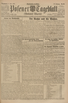 Posener Tageblatt (Posener Warte). Jg.62, Nr. 90 (21 April 1923) + dod.