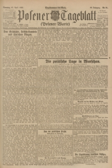 Posener Tageblatt (Posener Warte). Jg.62, Nr. 91 (22 April 1923) + dod.